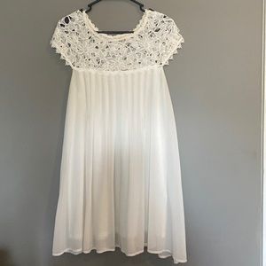 Pleated, lace, spring dress